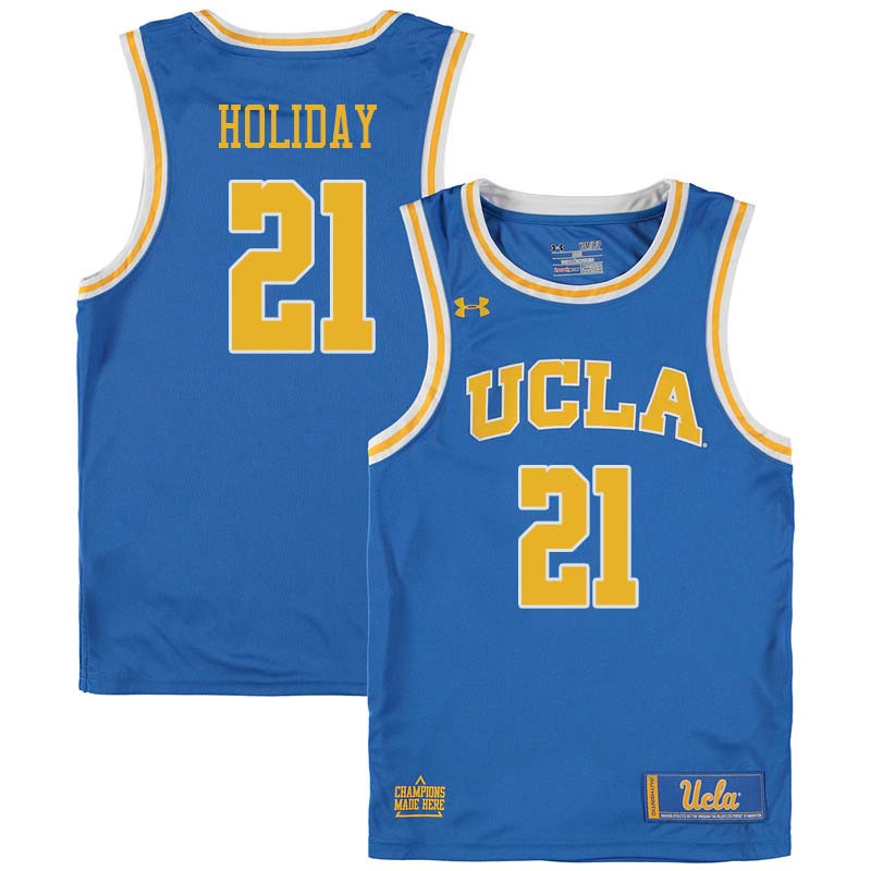 Men #21 Jrue Holiday UCLA Bruins College Basketball Jerseys Sale-Blue
